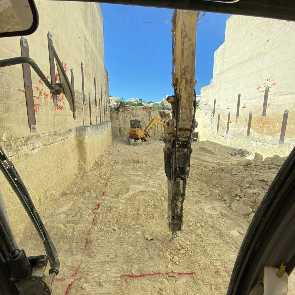 construction site driller excavation