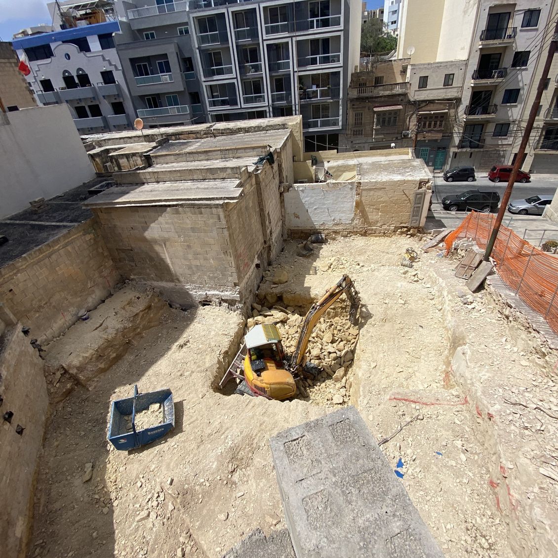 construction site crawler excavation