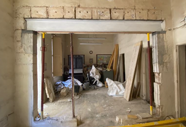 Building alteration opening doorway