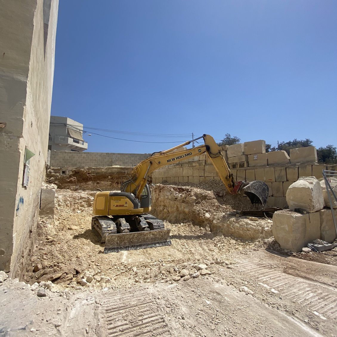 construction site crawler excavation