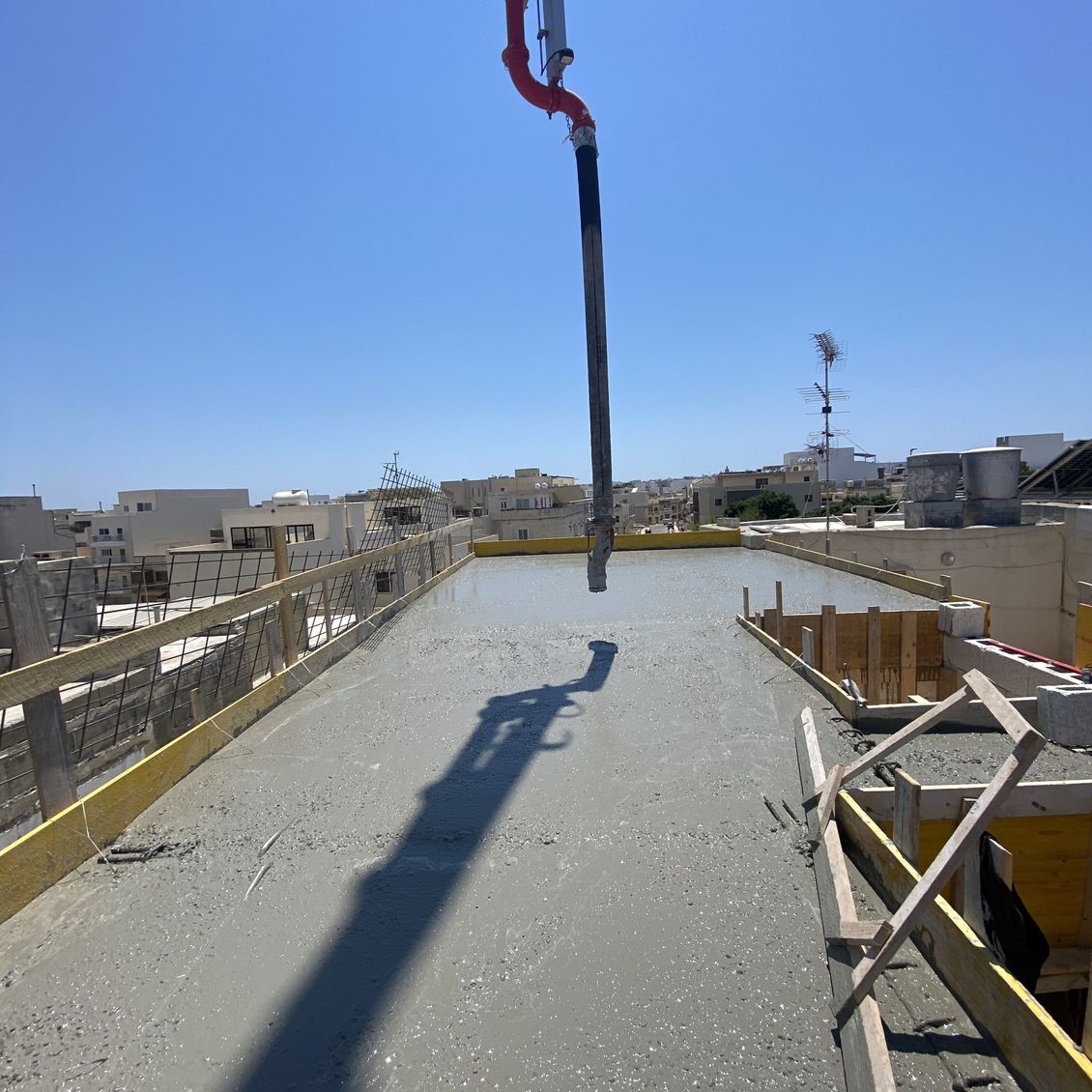 cemented roof construction